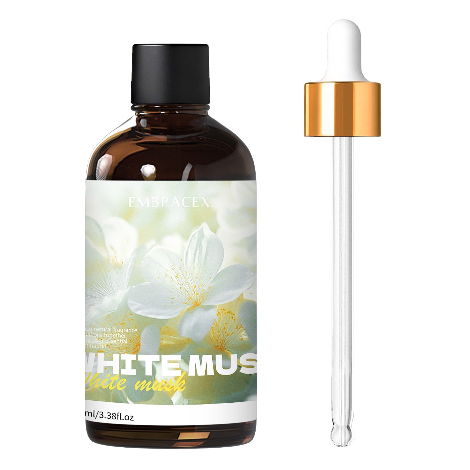Candle Supplies Essential Oils - 100ml ホワイトムスク天然植物エッセンシャルオイル ディフューザー用、カーサプライ、DIYプロジェクト、キャンドル作り、長持ちする香り、ギフトに最適