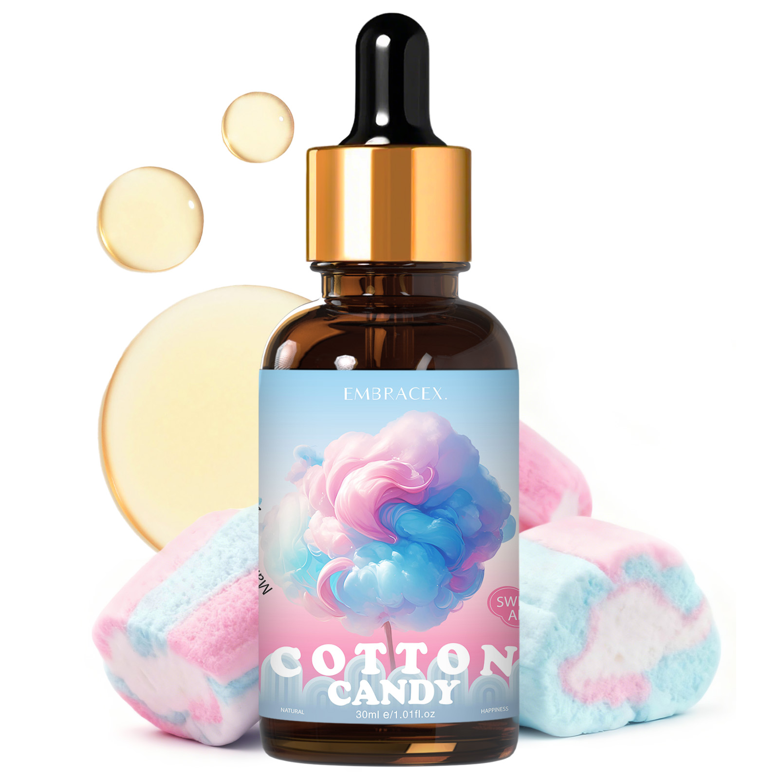 Candle Supplies Essential Oils - 30ml コットンキャンディー エッセンシャルオイル 車用品、DIYプロジェクト、キャンドル作り、友人へのギフト、食品の香り付け、アロマセラピー