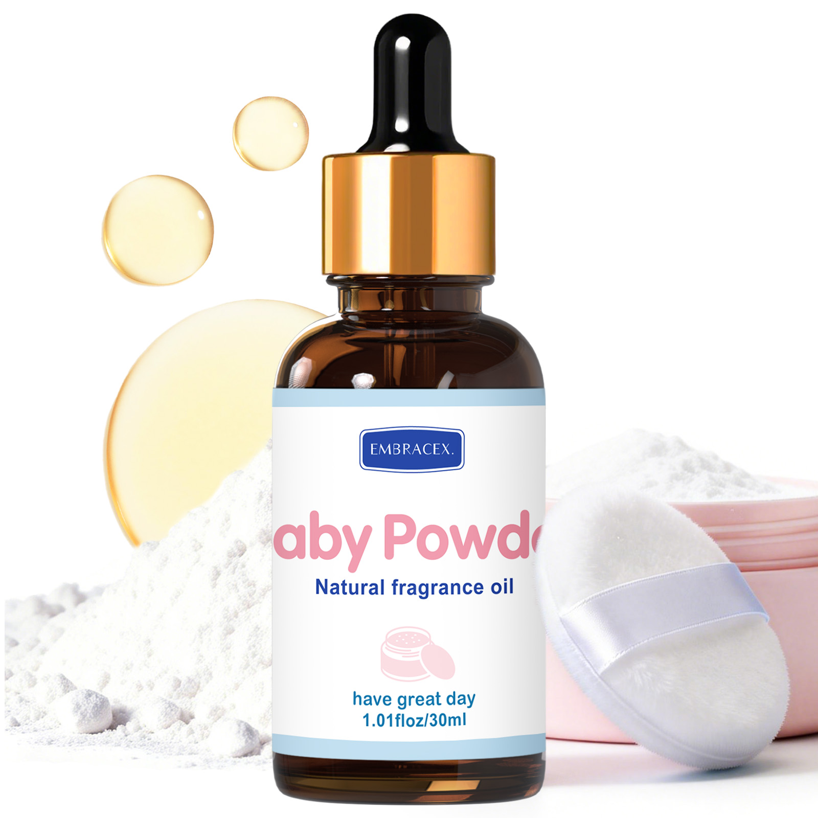 Candle Supplies Essential Oils - 30ml ベビーパウダー エッセンシャルオイル ディフューザー用、カー用品 DIYプロジェクト キャンドル作り