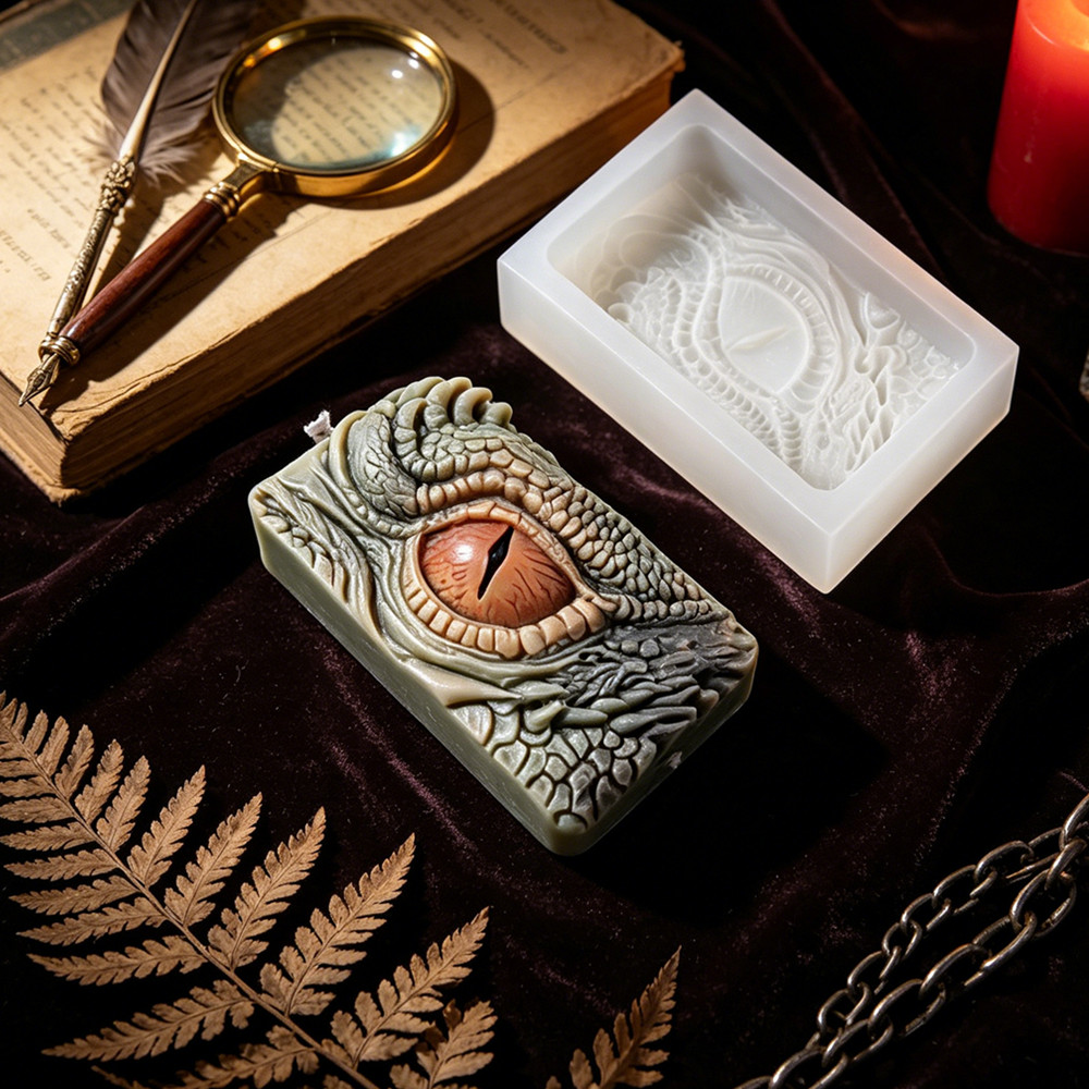 [ドラゴンアイシリコンモールド]-エンボス加工ドラゴンアイス - Candle Wax Scale のレビューと価格