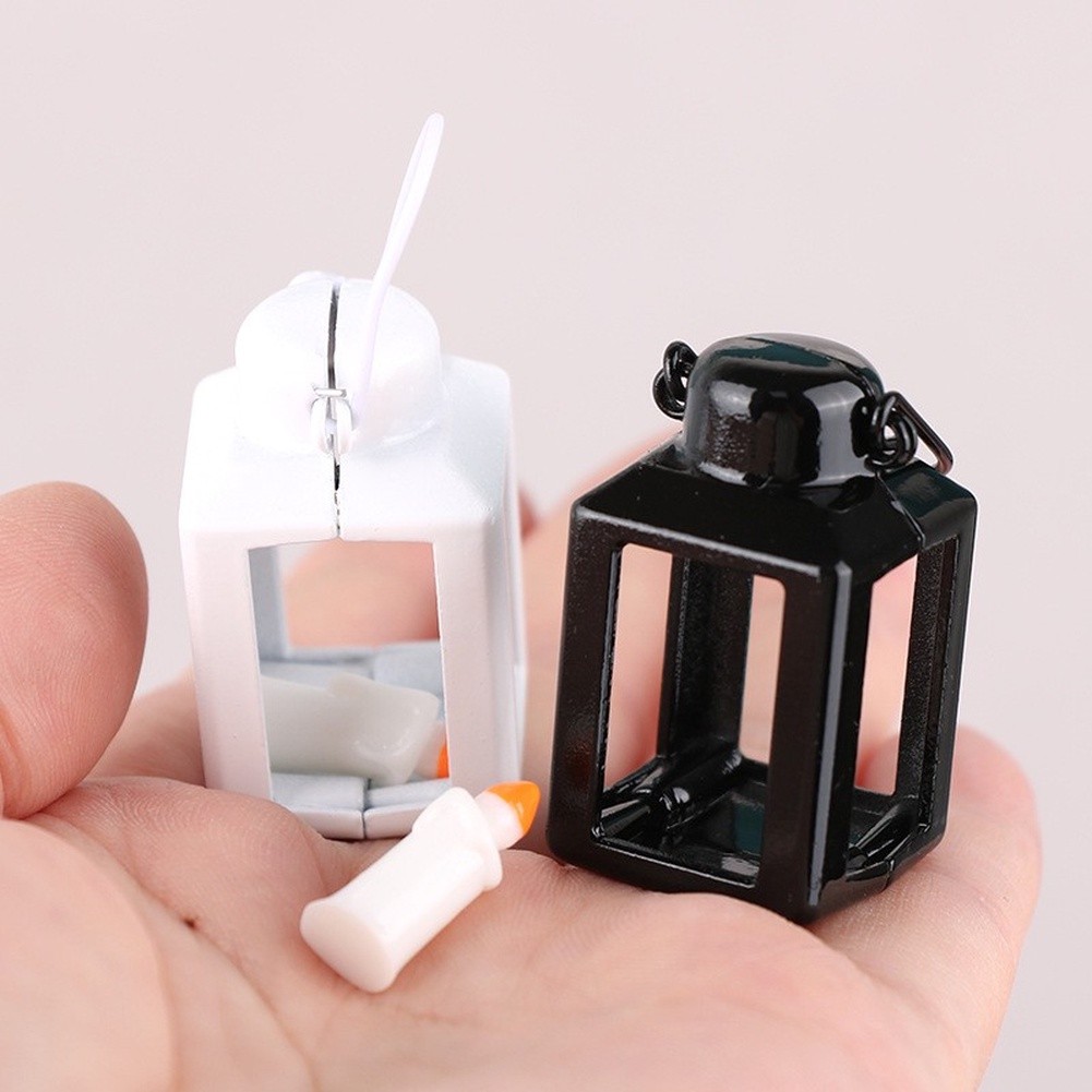 1:12スケールのヴィンテージ風ランタン、ドールハウス用、鉄 - Candle Wax Scale のレビューと価格